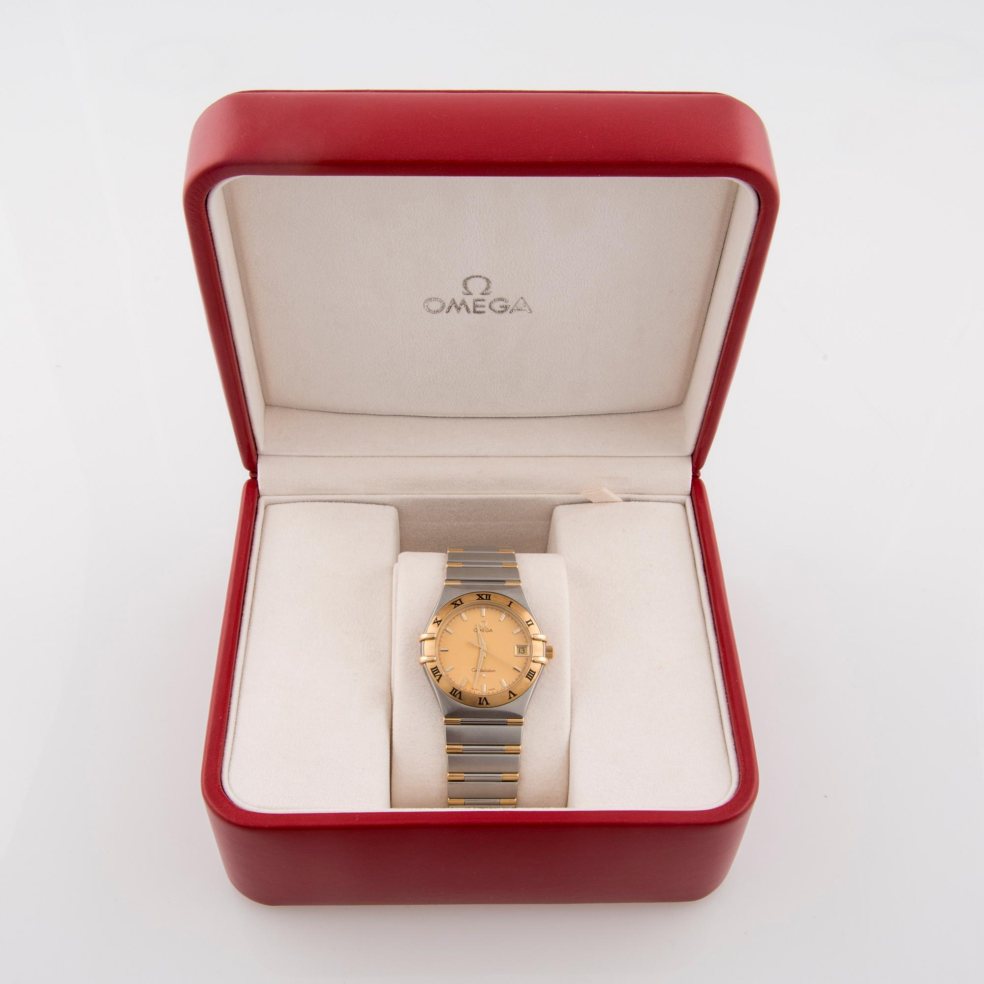 ARMBANDSUR herr Omega Constellation 2005 kvarts. Stal och guld. Bukowskis