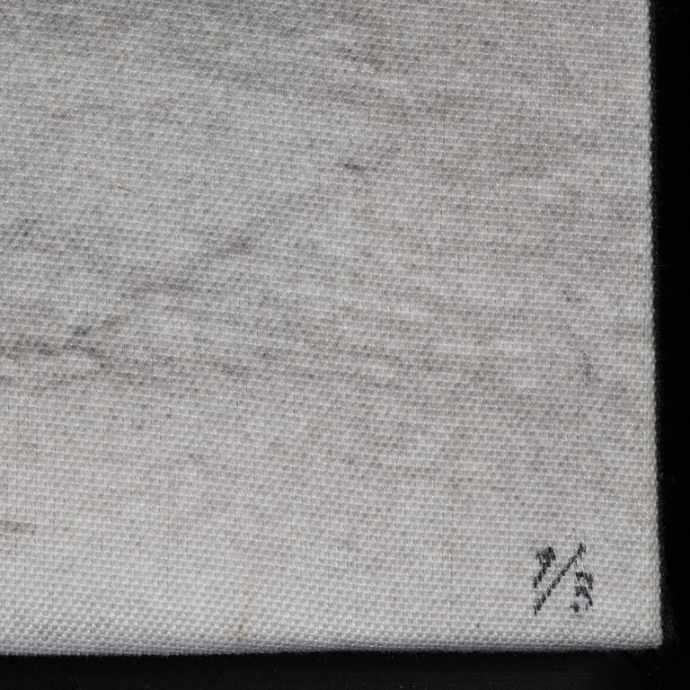 Carl Johan De Geer,  photo sublimation signed and dated 1959-2007. Numbered 1/3.