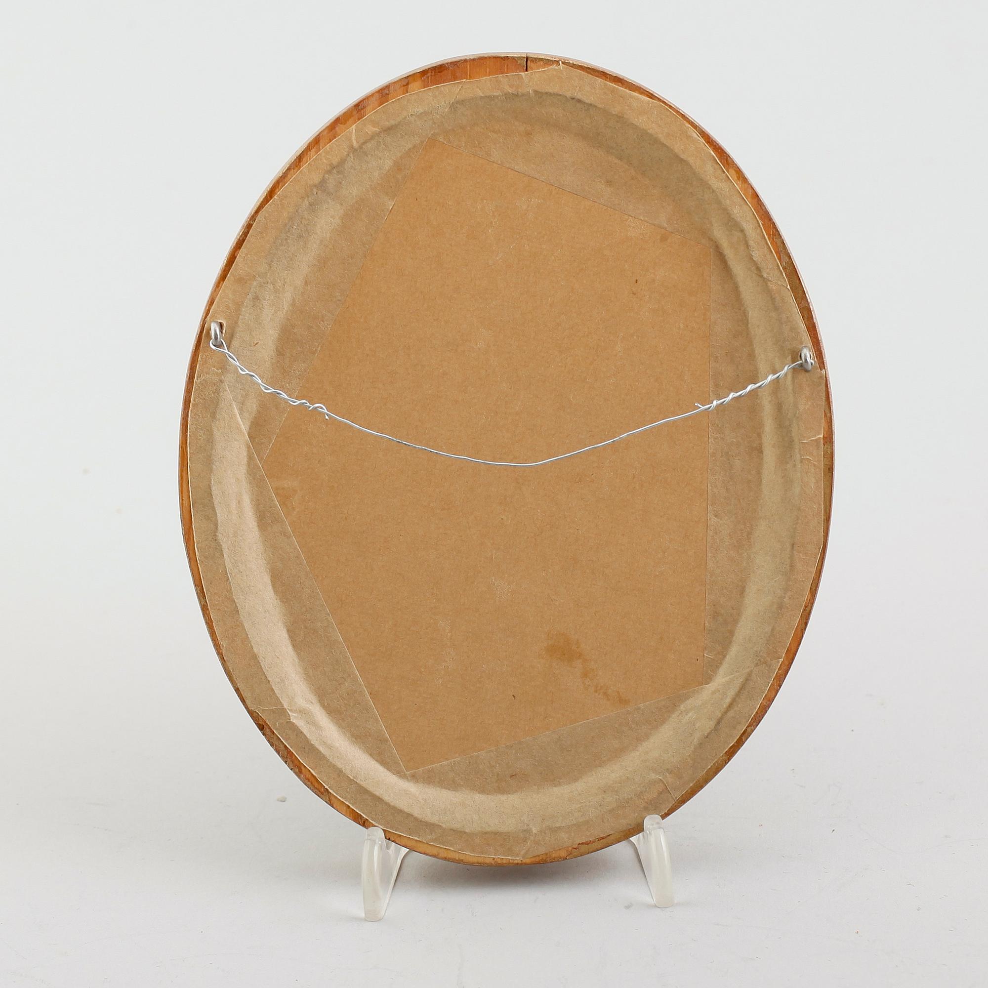 OKÄND KONSTNÄR, olja på pannå, otydligt signerad, 1800-tal.