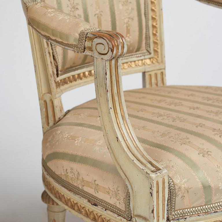 A pair of Gustavian armchairs by E Ståhl.