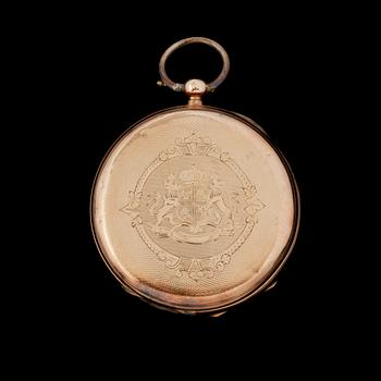 FICKUR, delvis 14K guld. Vikt 53,3 g.
