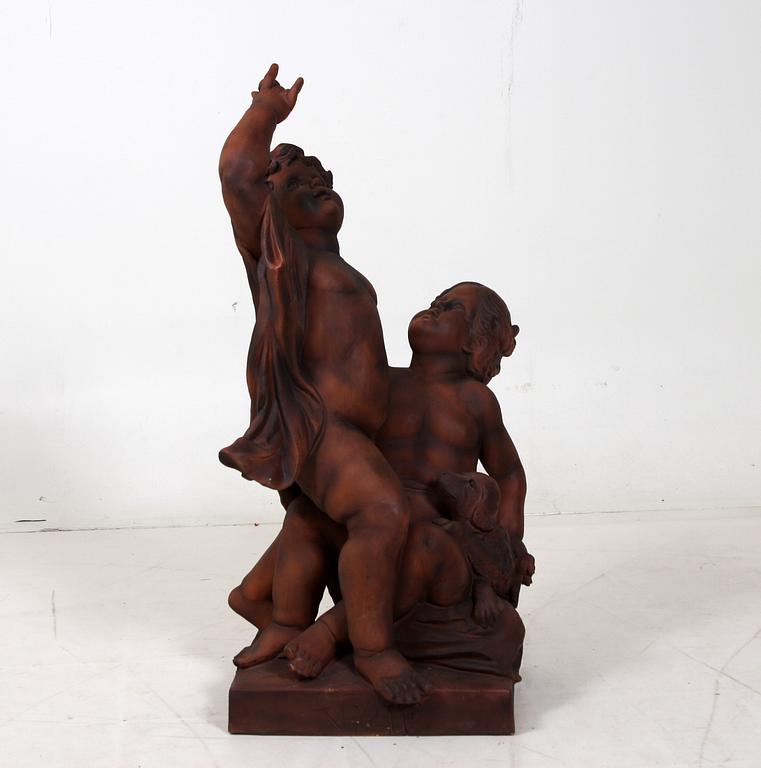 SKULPTUR, terracotta. 1900/2000-tal.