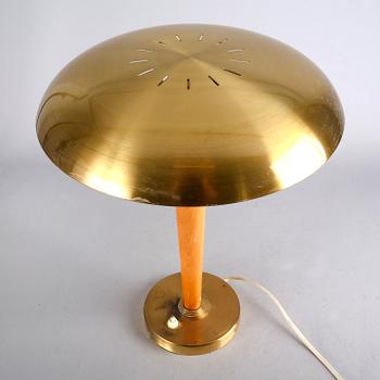 Table lamp, brass, Boréns, Borås, mid-20th century.