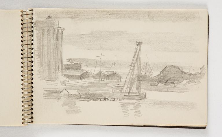 Lotte Laserstein, 10 små skissblock med teckningar.