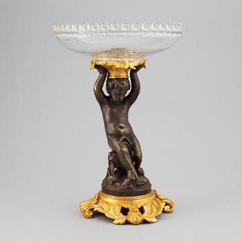 Skål på fot / tazza, Alfred Daubrée, Paris, 1800-talets andra hälft.