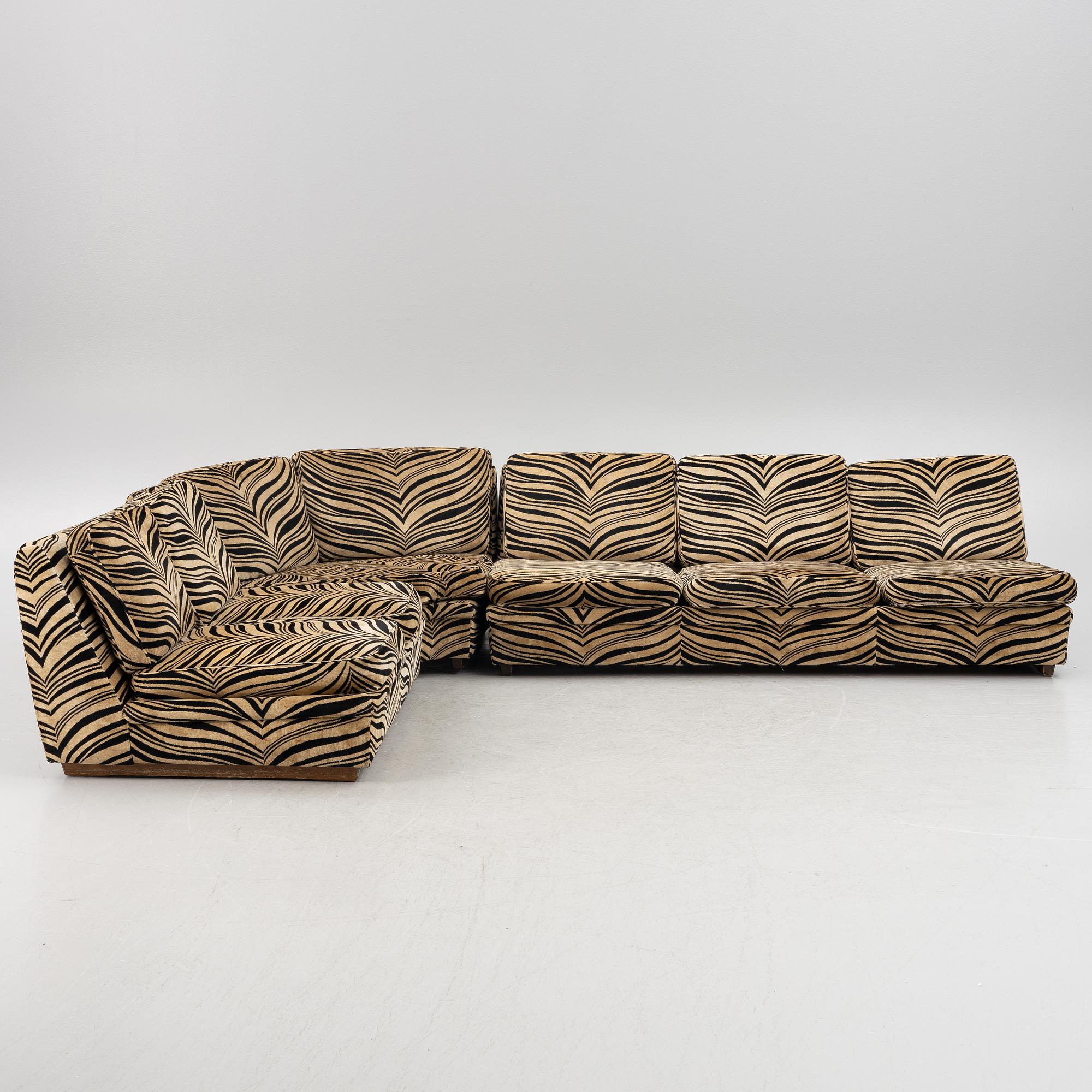 A three-piece 'Playboy' modular sofa, Dux, 1970s/80s.