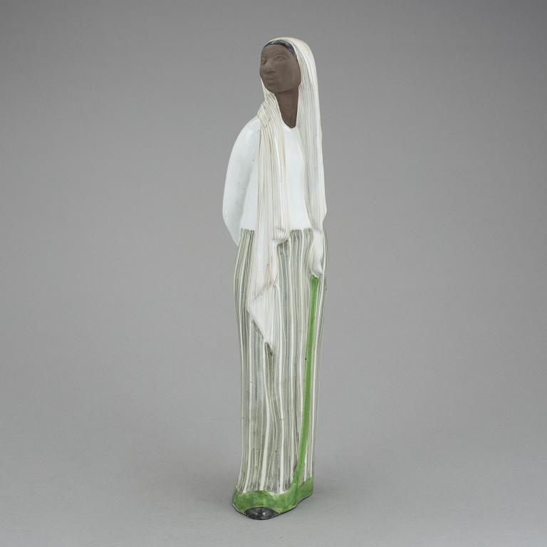 FIGURIN, keramik, Mari Simmulson, Uppsala Ekeby, 1950-tal.