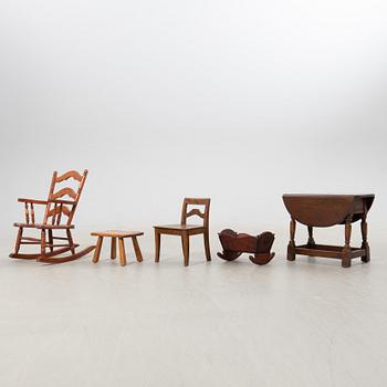 Children's furniture set 5 pcs, first half of the 20th century.