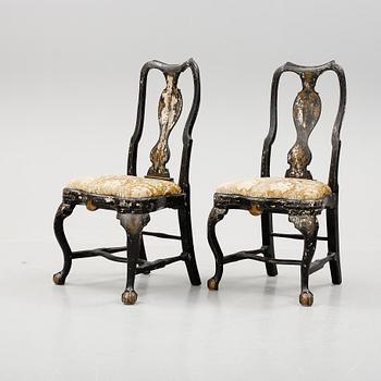 STOLAR, ett par, barock, 1700-tal.
