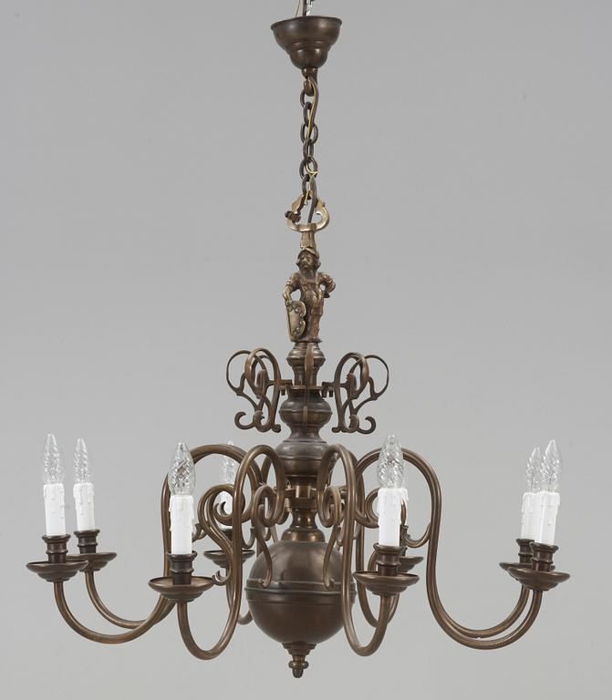 LJUSKRONA, barockstil, 1900-tal. Höjd ca 97 cm.