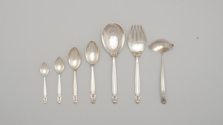 A set of 145 pcs of Johan Rohde´s 'Acorn' flatware.