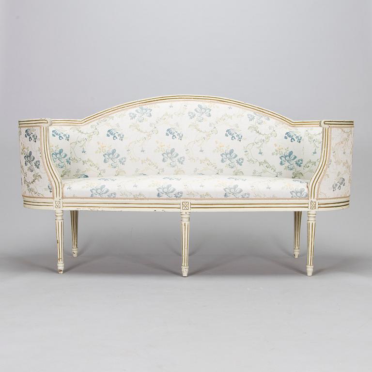 A Gustavian sofa, early 19th century.