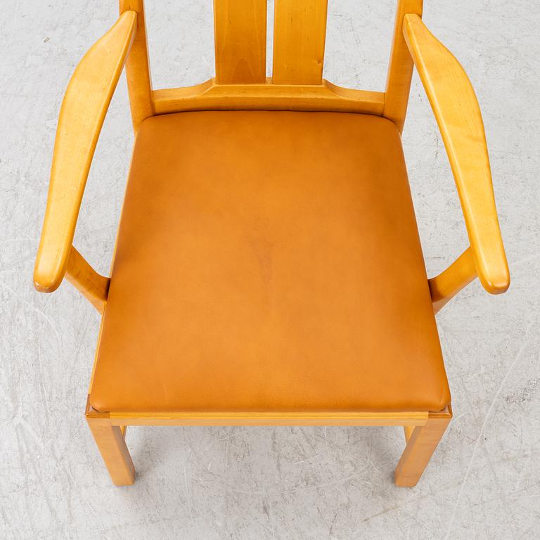 Carl Malmsten, Armchairs, 6 pieces, "Ambassadör", Åfors Möbelfabrik, late 20th century.