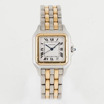 CARTIER, Panthere, wristwatch, ca 26 x 26 (36) mm.