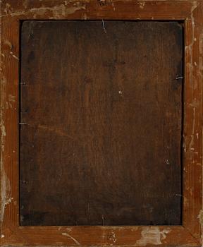 OKÄND KONSTNÄR, olja på pannå, 1800-tal.