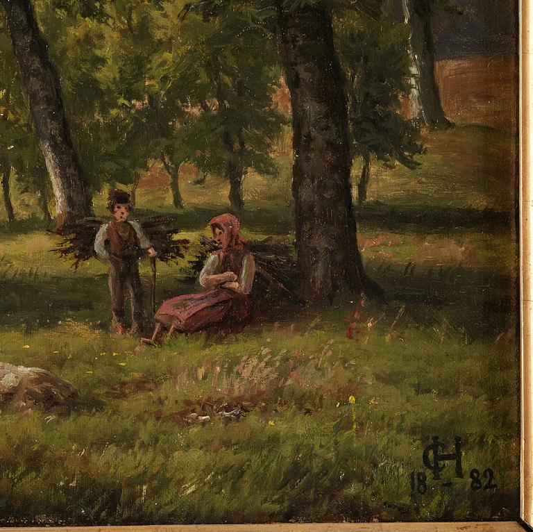 CARSTEN FREDERIK HENRICHSEN, oil on canvas. Signed och dated 1882.