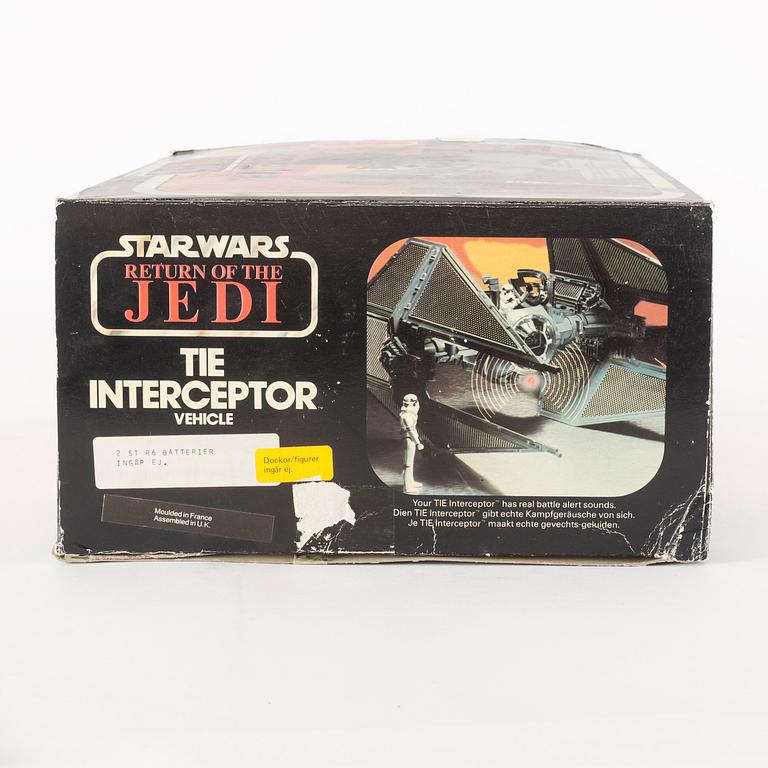 STAR WARS, Tie Interceptor i svensksåld kartong, Return of the Jedi, 1983.