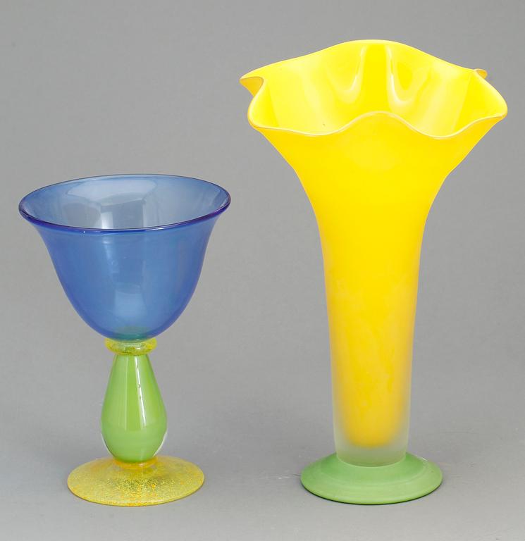 GLAS samt VAS, glas, Strömbergshyttan samt Orrefors, 1900-talets slut.