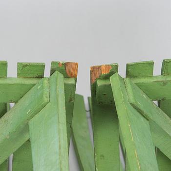 Alvar & Aino Aalto, Four early 1950s 'Aurinko' (Sun-serial) garden chairs, model 910  for O.Y. Huonekalu- ja Rakennustyötehdas A.B.