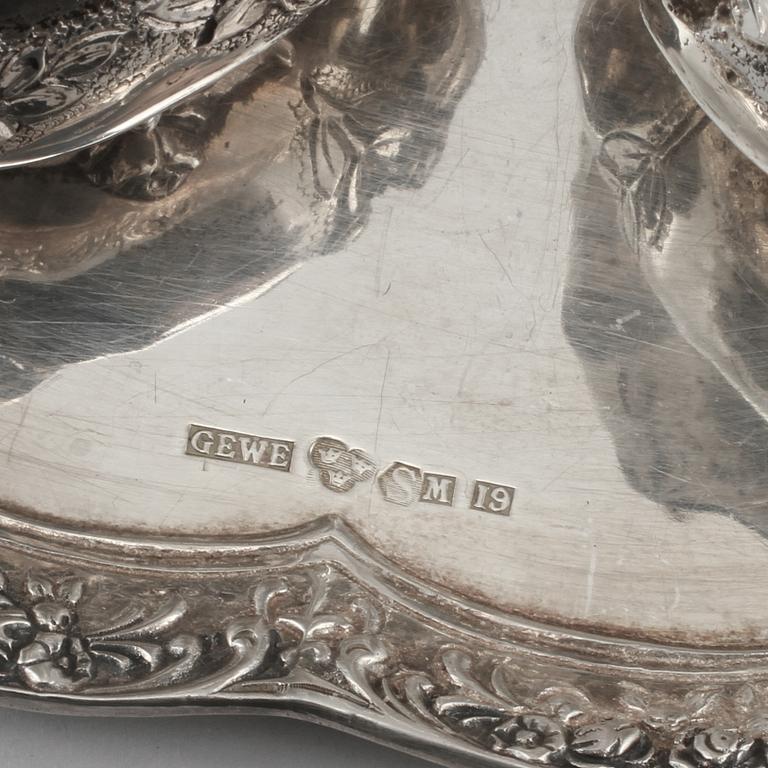 PARTI SILVER, 4 delar, 1900-tal. Vikt 950 g.