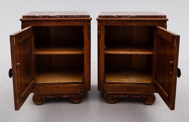 SÄNGBORD, 1 par, art déco, 1930-tal.