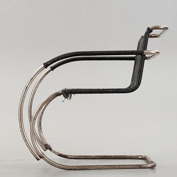 Ludwig Mies van der Rohe, a 'MR 20' armchair, Berliner Metallgewerbe Josef Müller or Bamberg Metallwerkstatten, ca 1927.