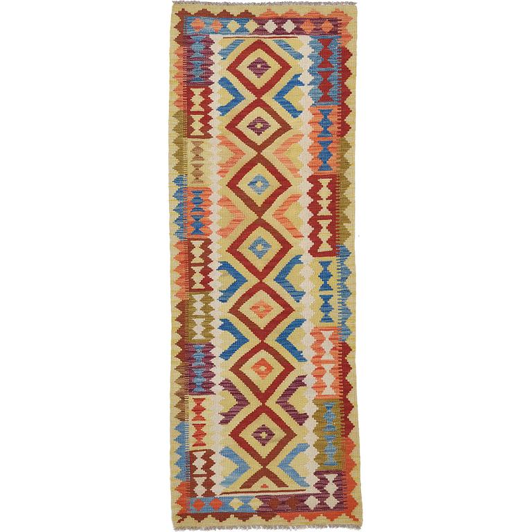 Gallerimatta, kelim, ca 200 x 72 cm.