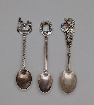 PARTI BESTICK, ca 40 delar, silver, bla CA Wietzlow, Tyskland, 1800-1900-tal. Tot vikt ca 790 gram.