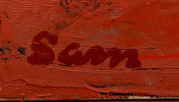 OKÄND KONSTNÄR, olja på duk, signerad Sam, 1900-talets mitt.