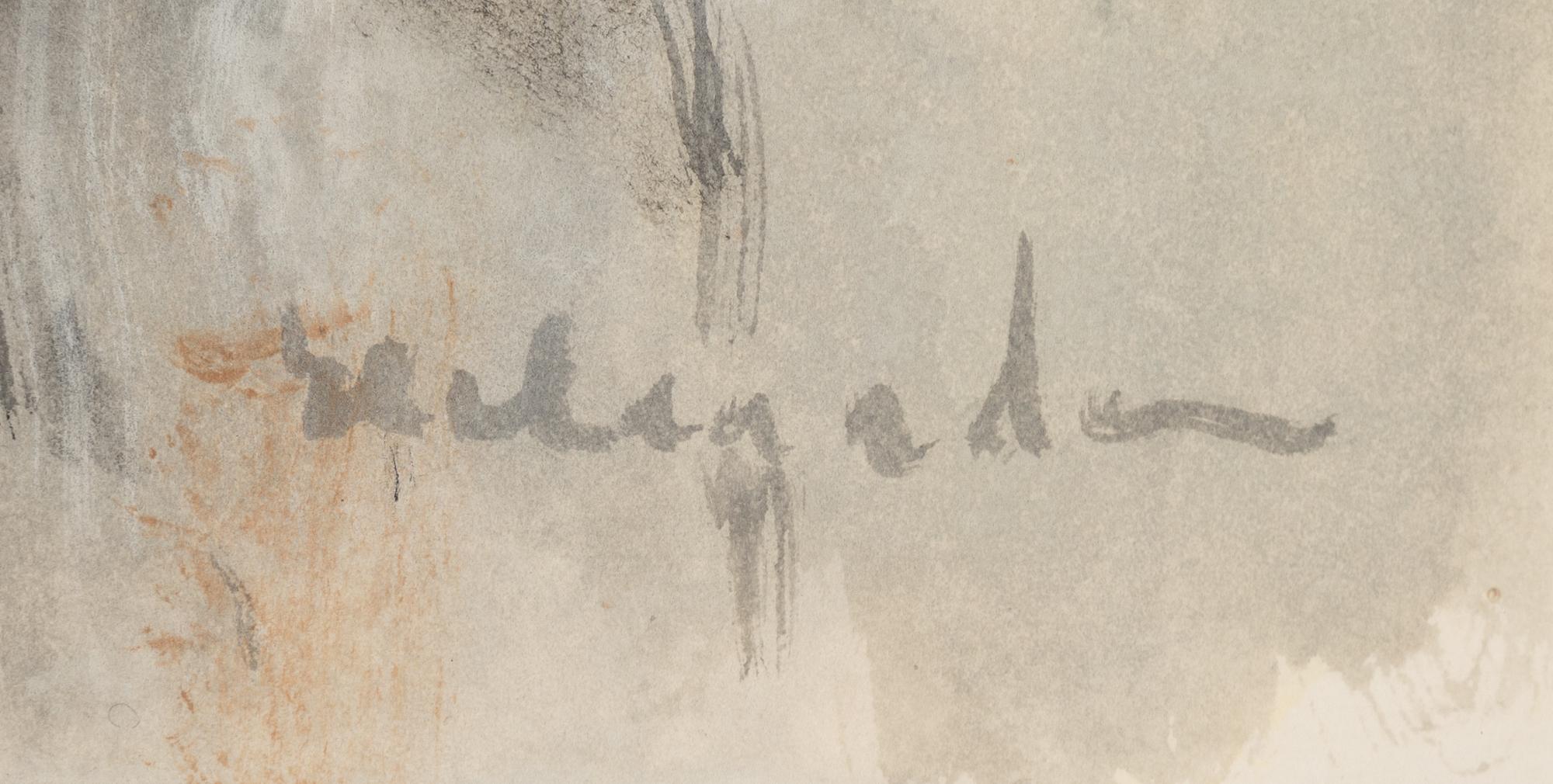 Ruben Heleander, gouache, signed.