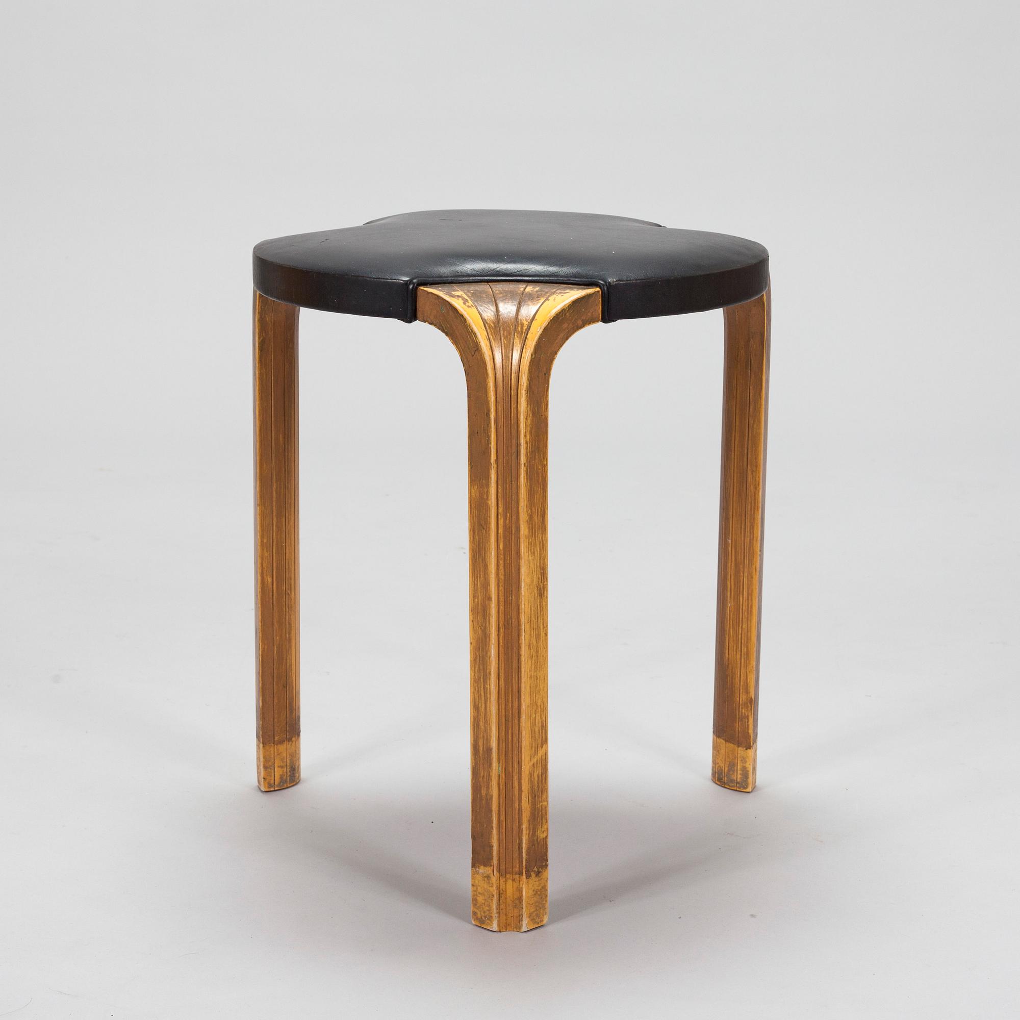 Alvar Aalto, A mid 20th century 'X600' stool for Artek.