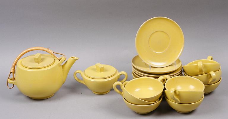 TESERVIS, 12 delar, lergods, Höganäs, 1930-tal.