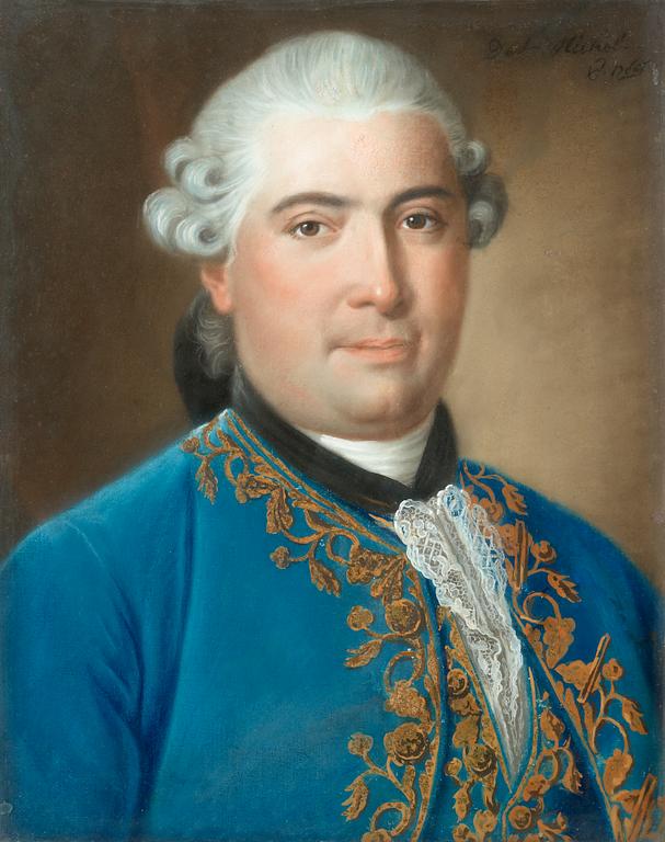 Joseph de Saint-Michel, Ädling i blå justacorps.