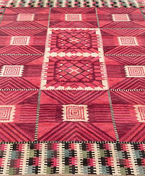 Barbro Nilsson, A CARPET, "Nellicka", knotted pile, ca 228 x 158,5 cm, signed AB MMF BN.