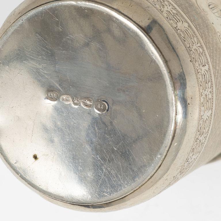 A Finnish silver beaker, mark of Otto Roland Mellin, Helsinki, 1882.