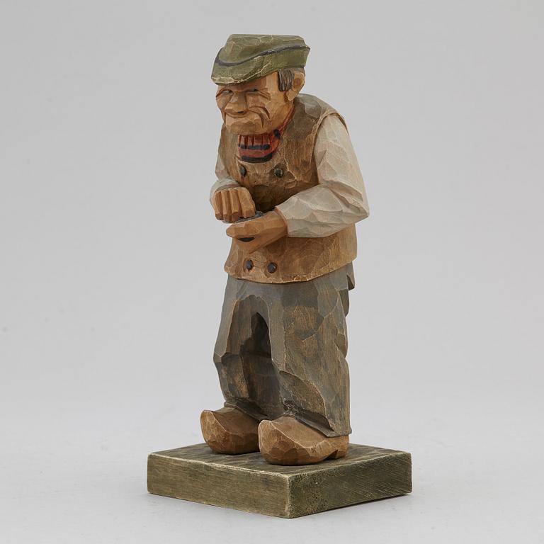 HERMAN ROSELL, sculpture, painted wood, signed and dated 1930.