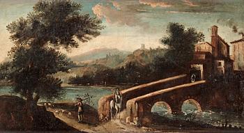 434. Italian landscape with figures.