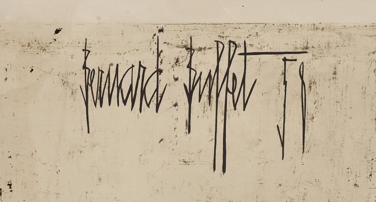 BERNARD BUFFET, efter. Signerad och daterad -58 i tryck.