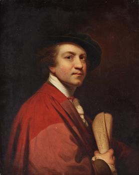 460. Joshua Reynolds Hans ateljé, Självporträtt.