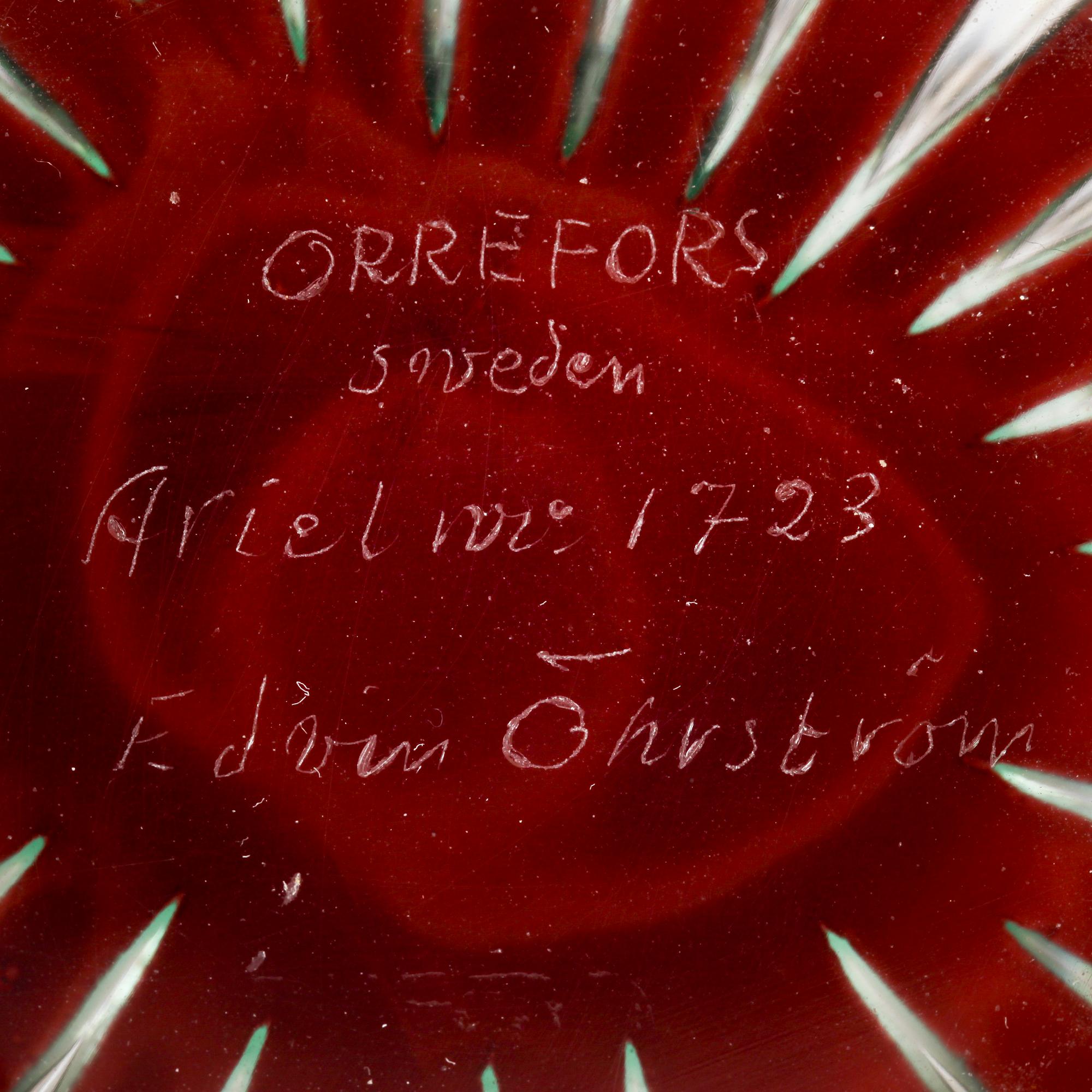 SKÅL, glas, Ariel, Edvin Öhrström, Orrefors.