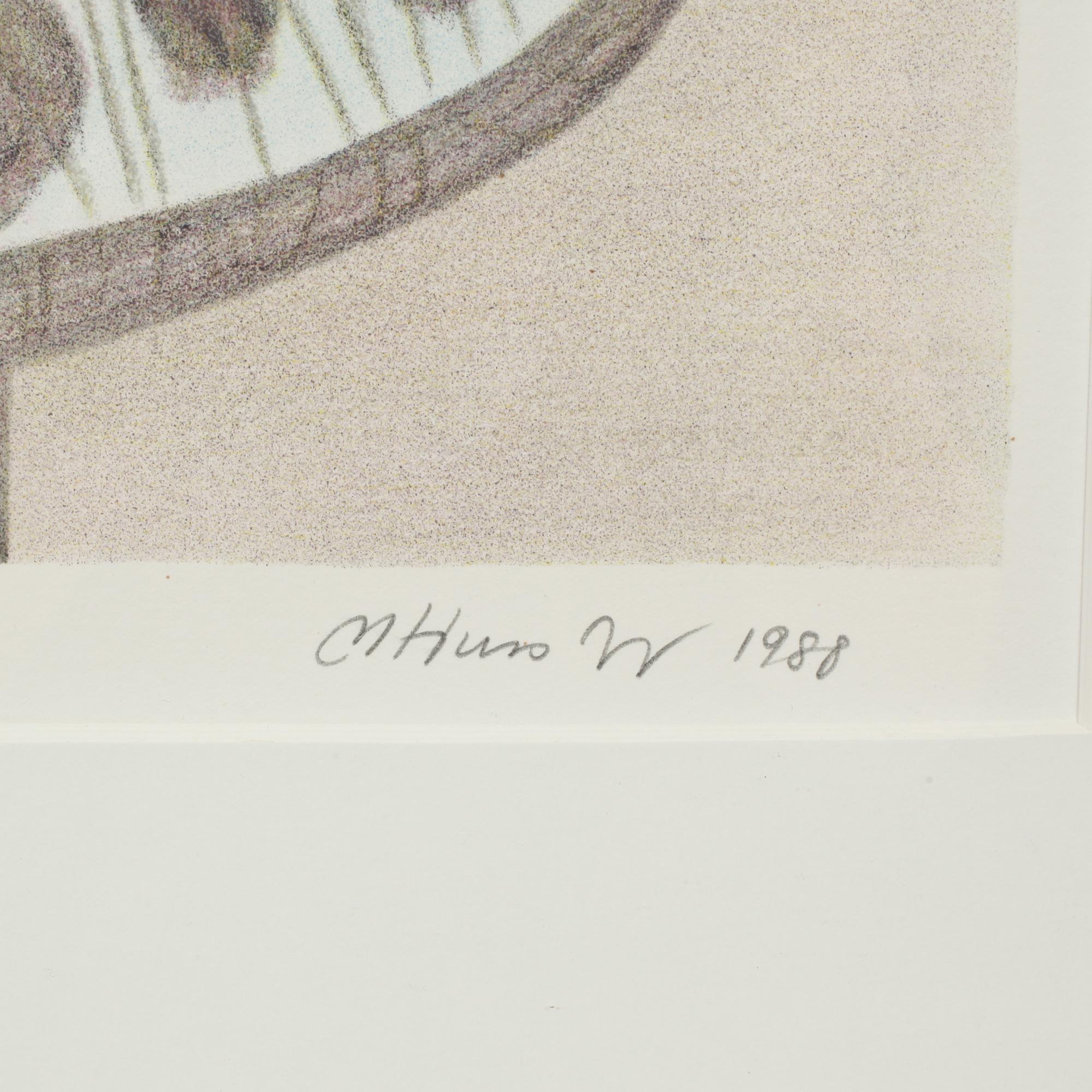 MONA HUSS WALLIN, färglitografi, signerad, daterad 1988 och numrerad 377/460.