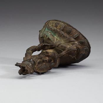 BODHISATTVA, brons. Sen Ming-/tidig Qing dynasti.