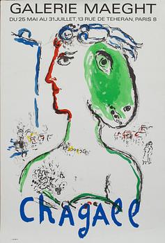 Marc Chagall · MARC CHAGALL, affisch, Mourlot, Paris 1972.