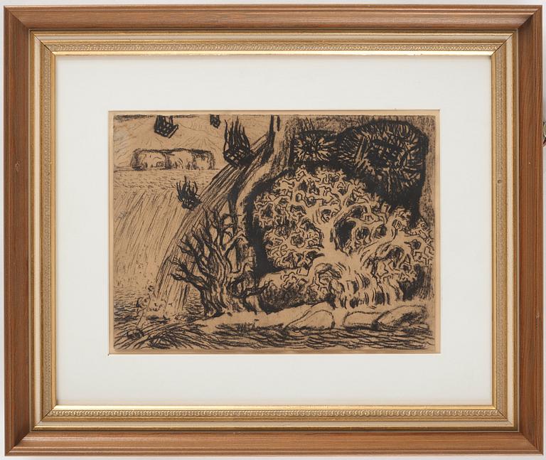 Carl Fredrik Hill, "In the Cave the Oak is Sheltered from the Flood".