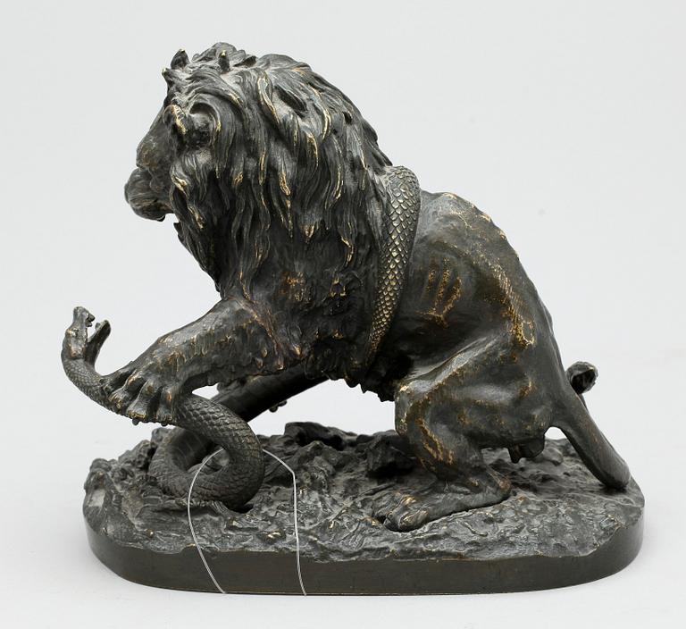 CHRISTOPHE FRATIN, kopia efter, skulptur, brons, bär sign o dat 1835 i godset.