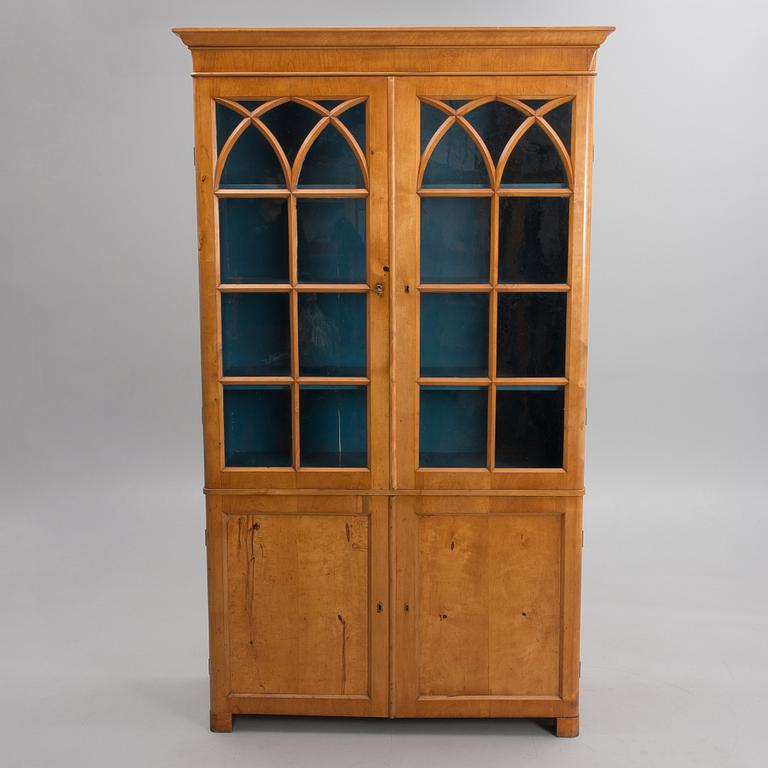 A BOOK CUPBOARD, gothic, early 19th century.