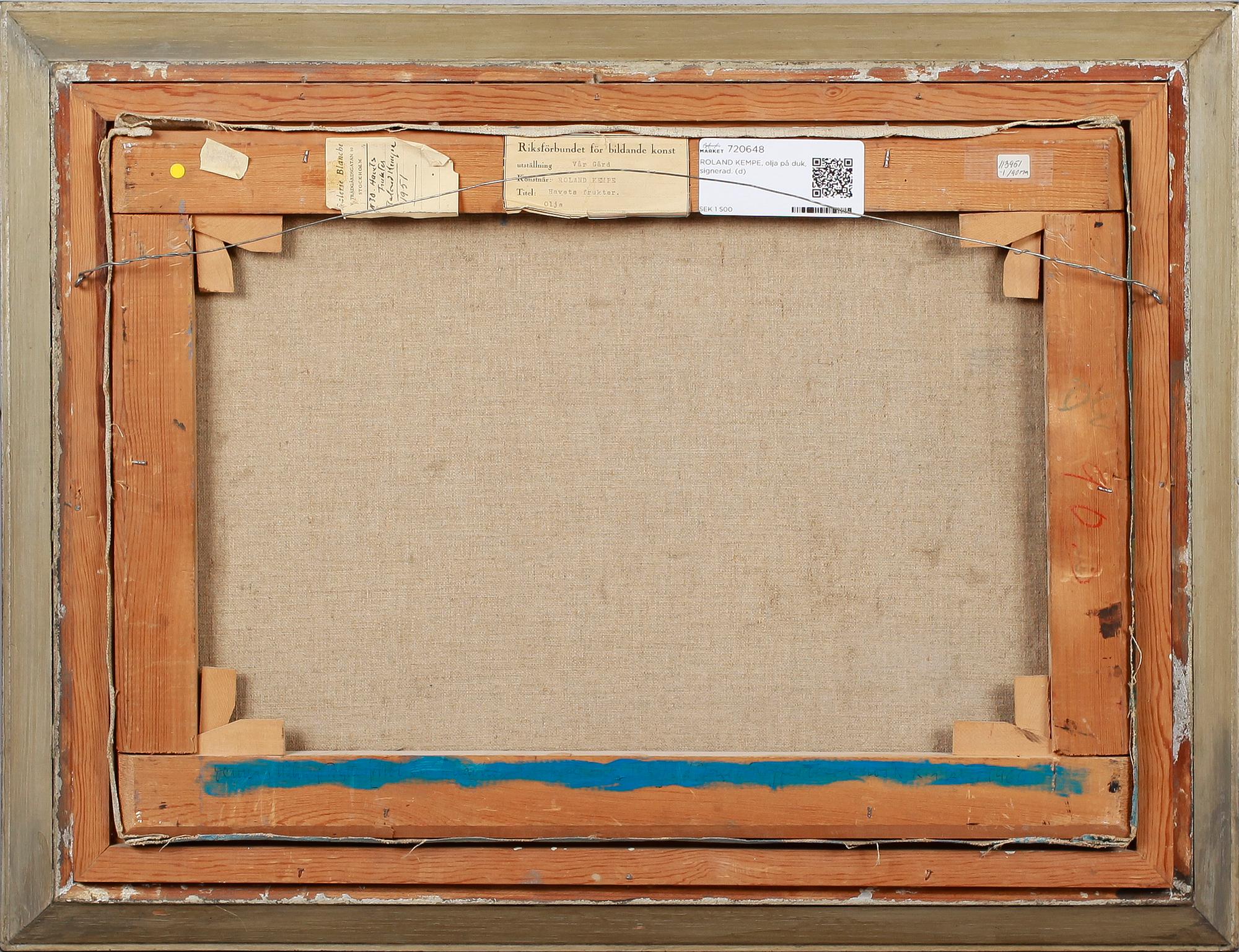 ROLAND KEMPE, olja på duk, signerad.