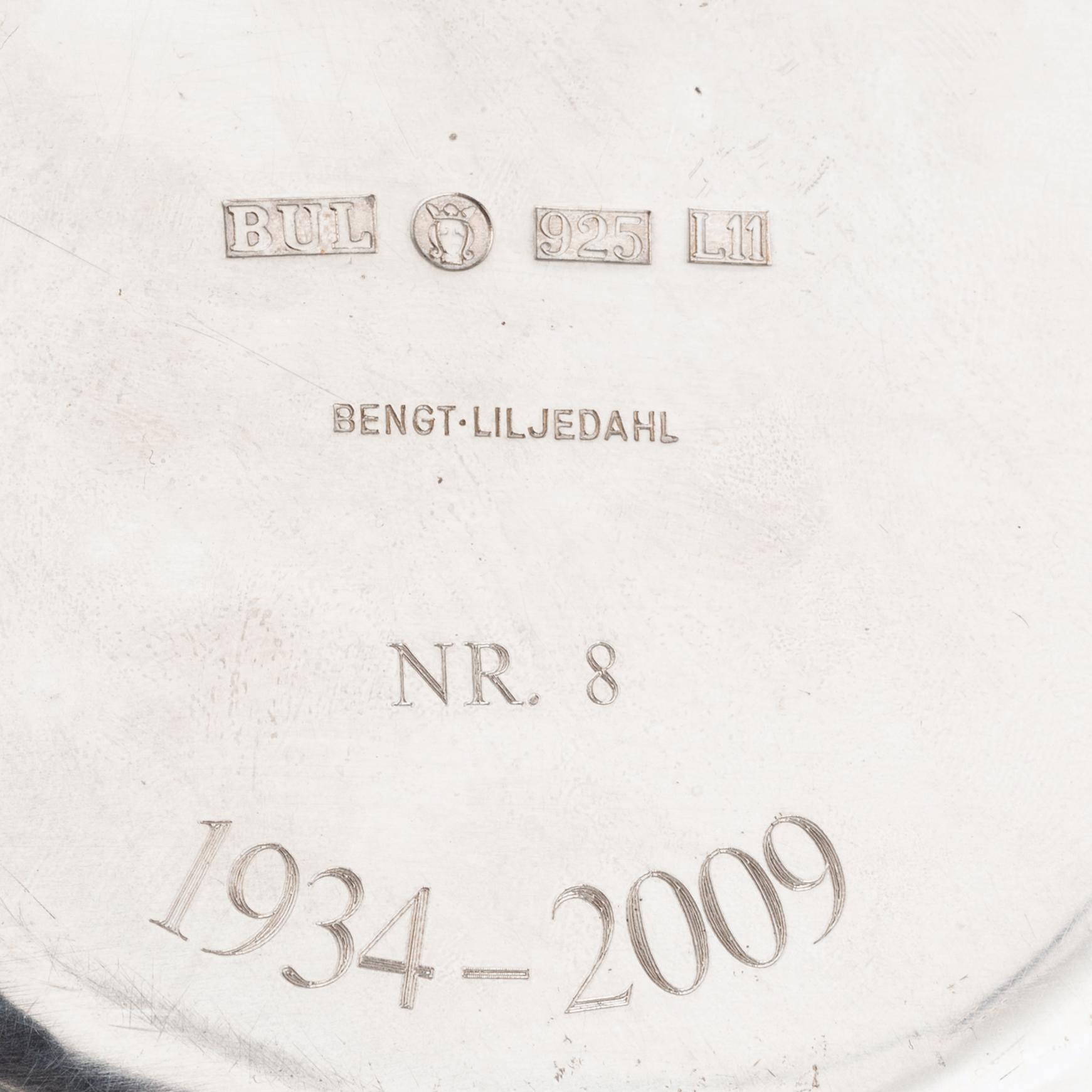 Bengt Liljedahl, a sterling silver bowl, Stockholm 2009.