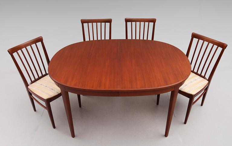 MATGRUPP, 5 delar, "Herrgården", Carl Malmsten, Bodafors, 1962.