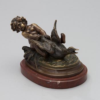 A BRONZE SCULPTURE, signed.